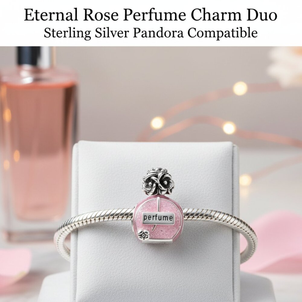 Charm for Bracelet Sterling Silver 925 perfume